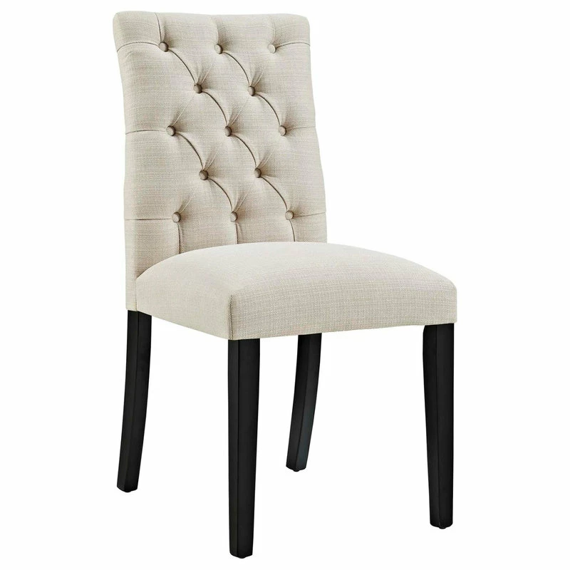 Modway Duchess Fabric Set Of 2 Dining Chair With Beige Finish EEI-3474-BEI - Image 2