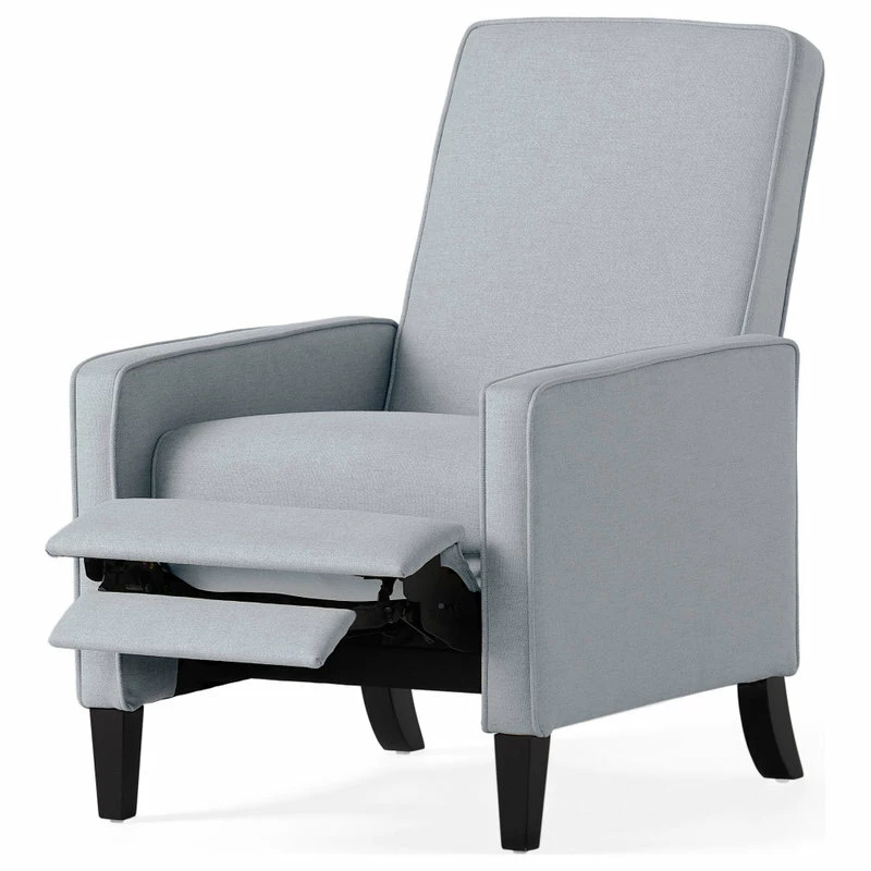 GDFStudio GDF Studio Drake Light Gray Fabric Recliner Club Chair - Image 5
