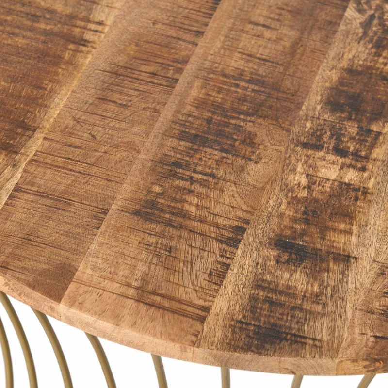 GDFStudio Alfonso Handcrafted Boho Mango Wood And Iron Coffee Table - Image 7