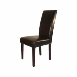 Monsoon Pacific Villa Faux Leather Brown Dining Chairs, Set Of 2