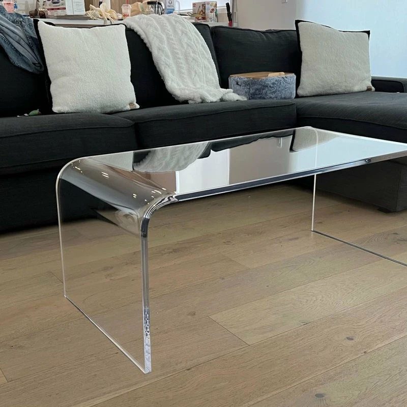 Southeastflorida Acrylic Coffee Table Lucite, 42"x20"x17", 3/4" Thick - Image 4