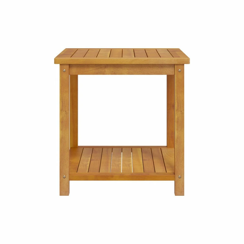 Vida XL International B.V. VidaXL Side Table Solid Acacia Wood 17.7"x17.7"x17.7" - Image 4