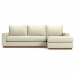 Apt2B Harper 2-Piece Sectional Sofa, Cream, Chaise On Right