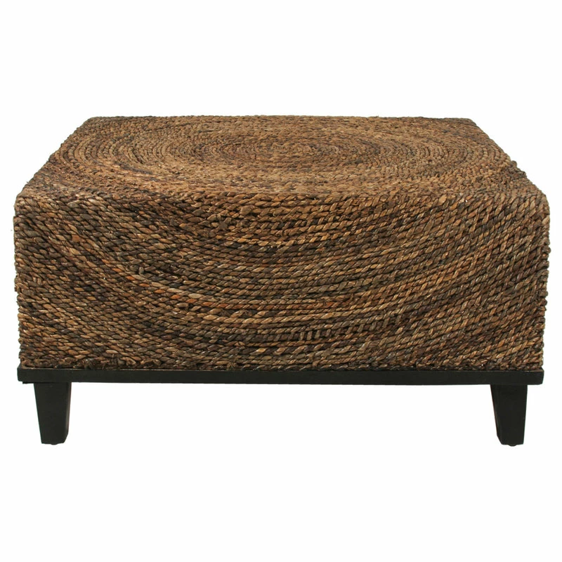 East At Main's Chickasaw Brown Abaca Square Coffee Table - Image 2
