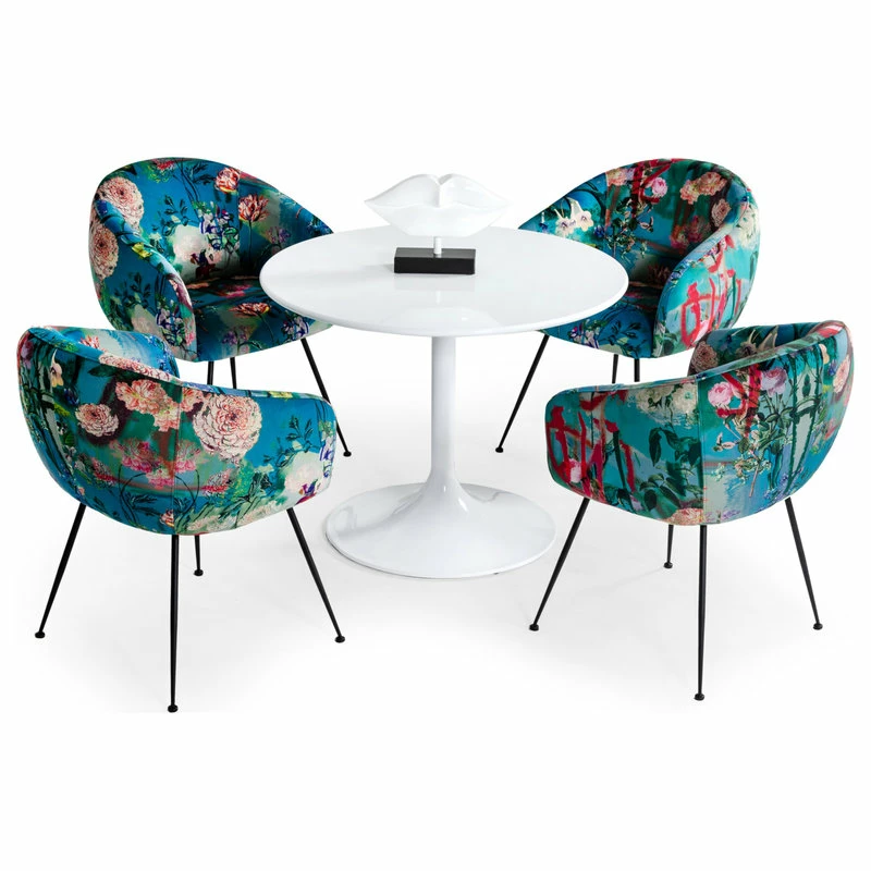 MOD The Dahlia Dining Chair, Multi-colored, Velvet - Image 5