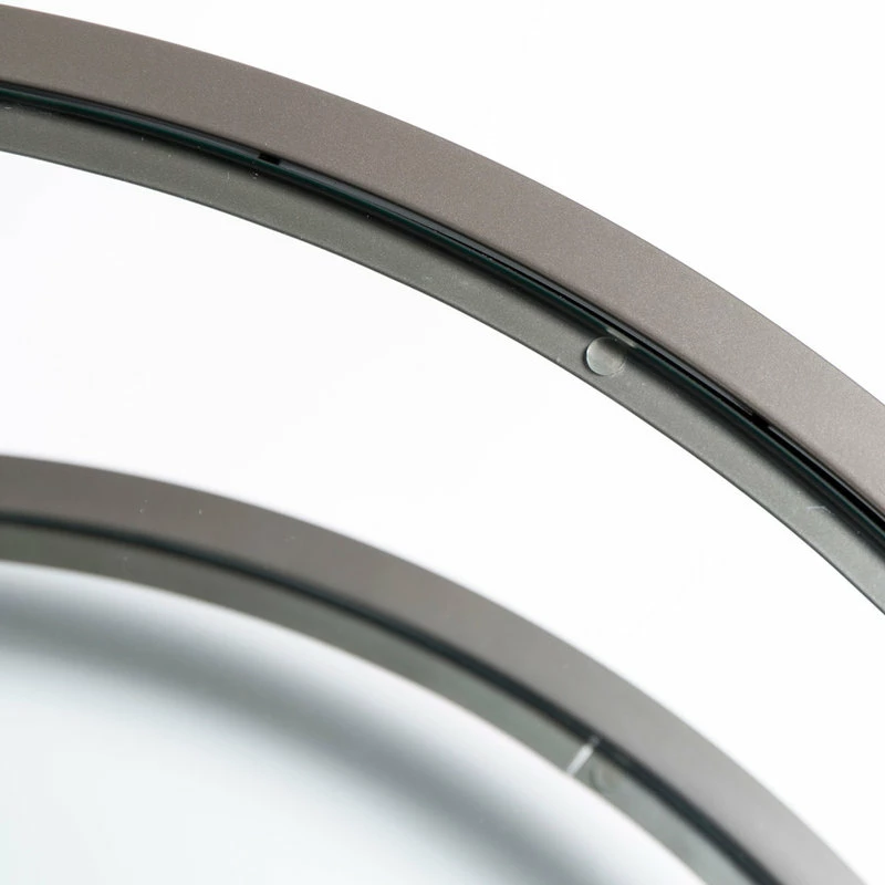 Studio Designs Camber Round Coffee Table Pewter And Clear Glass - Image 2