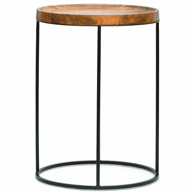 GDFStudio Colwill Modern Industrial Handcrafted Mango Wood Nested Side Tables (Set Of 3) - Image 9