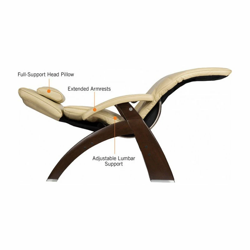 Human Touch PC-420 Perfect Chair Walnut Zero-Gravity Recliner Cognac Premium - Image 4