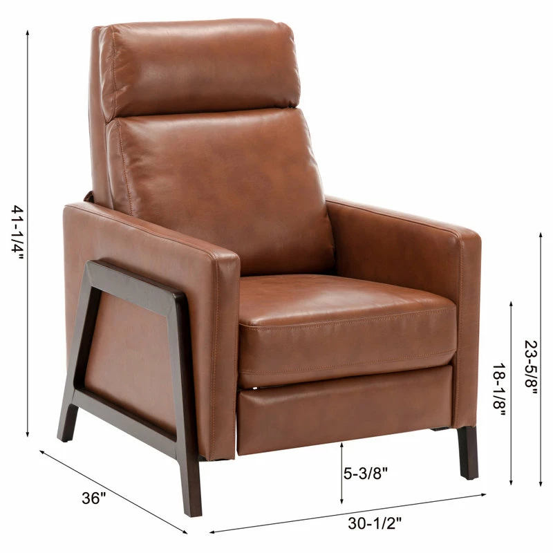 Comfort Pointe Maxton Push Back Recliner, Caramel - Image 7