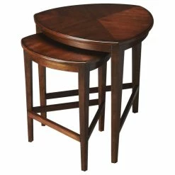 Butler Specialty Company Finnegan Nesting Tables, Set Of 2, Medium Brown