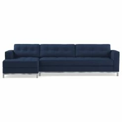 Apt2B Fillmore 2-Piece Sectional Sofa, Blue Jean, Chaise On Left