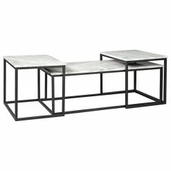 Ashley Furniture Industries Donnesta Gray/Black Occasional 3-Piece Table, Set