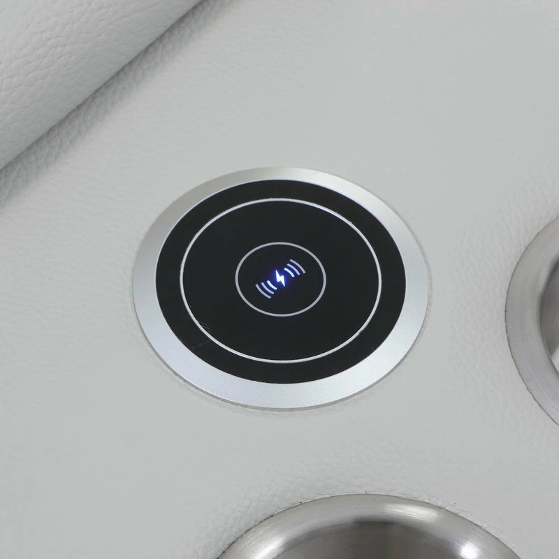 Luxuriant Furniture Frederico Genuine Italian Leather 7-Piece 1 Console 4-Power Reclining Sectional, Light Gray - Image 12