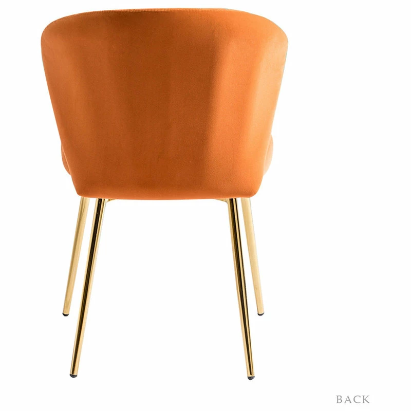 MOD The Audrey Dining Chair, Velvet, Set Of 2, Orange - Image 6
