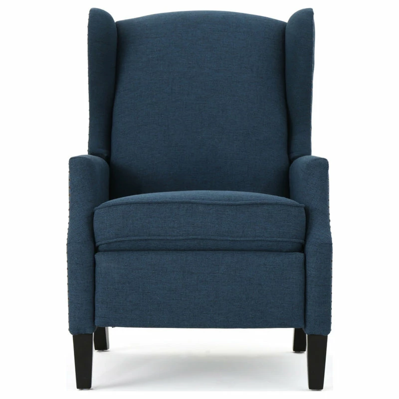 GDFStudio Corbin Fabric Recliner, Set Of 2, Navy Blue And Dark Brown - Image 7