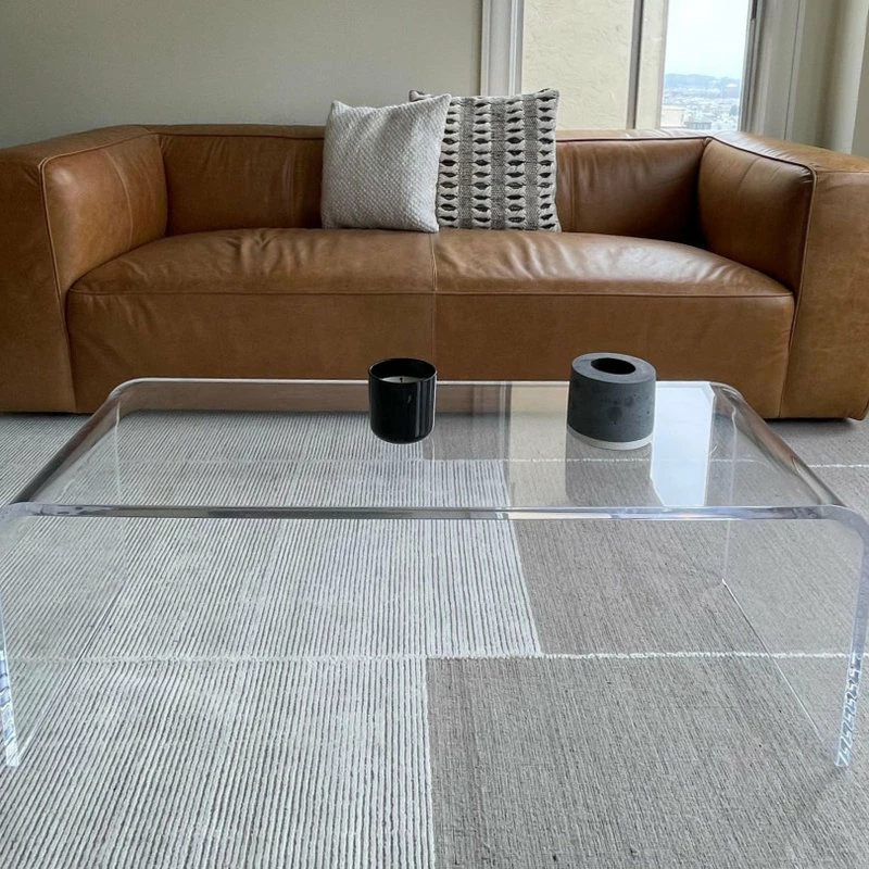 Southeastflorida Acrylic Coffee Table Lucite, 42"x20"x17", 3/4" Thick - Image 7