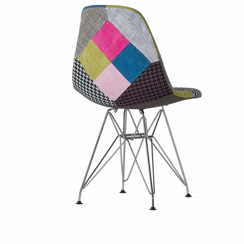 GDFStudio GDF Studio Cassius Multi-Color Patchwork Fabric Chairs, Set Of 2 - Image 8