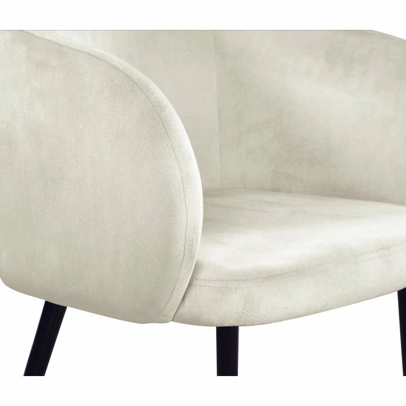 MOD The Soho Dining Chair, Cream, Velvet - Image 5