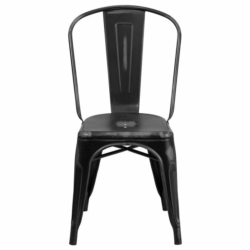 Delacora FF-ET-3534 Vintage 18"W Bistro Farmhouse Metal Dining - Copper - Image 4