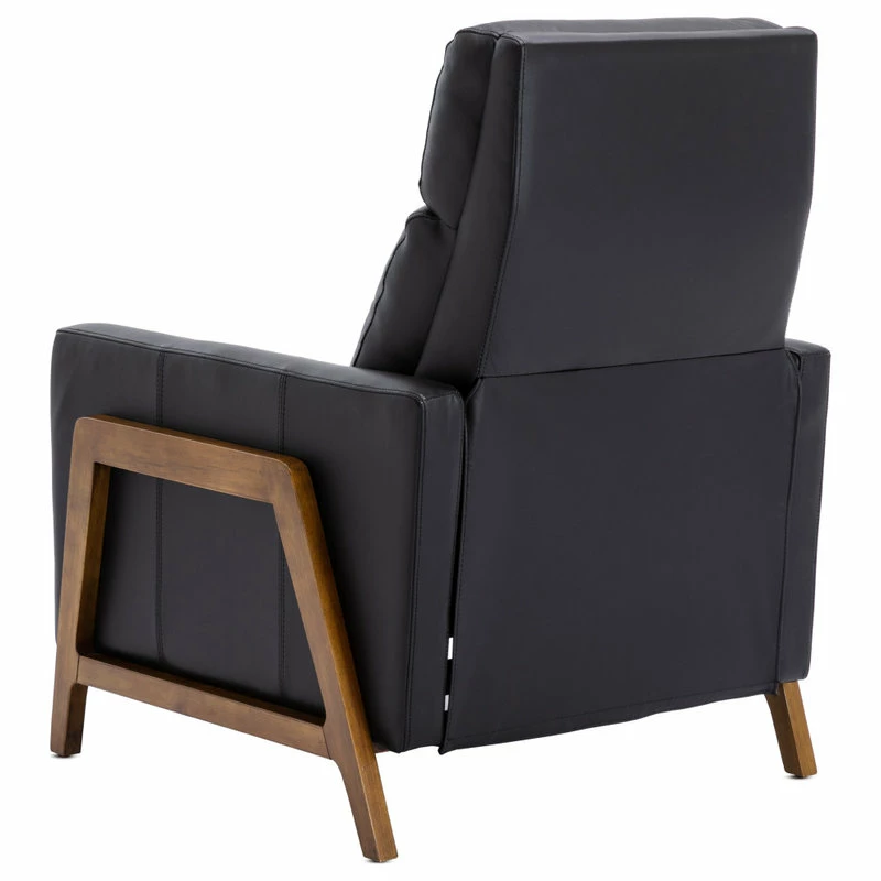 Comfort Pointe Reed Leather Push Back Recliner, Black - Image 7