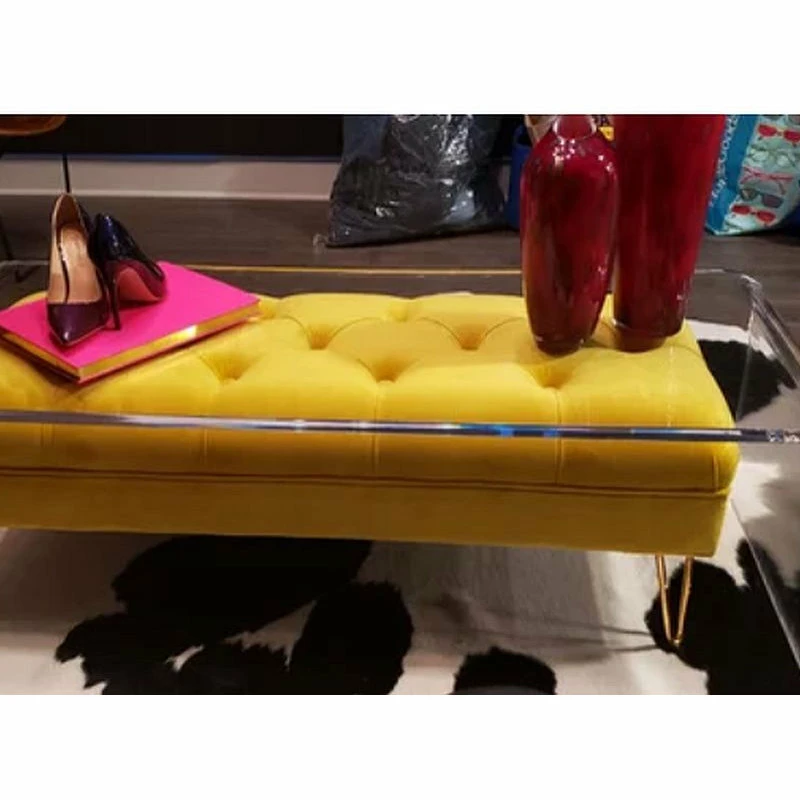 Southeastflorida Acrylic Coffee Table Lucite, 50"x20"x17", 3/4" Thick - Image 6