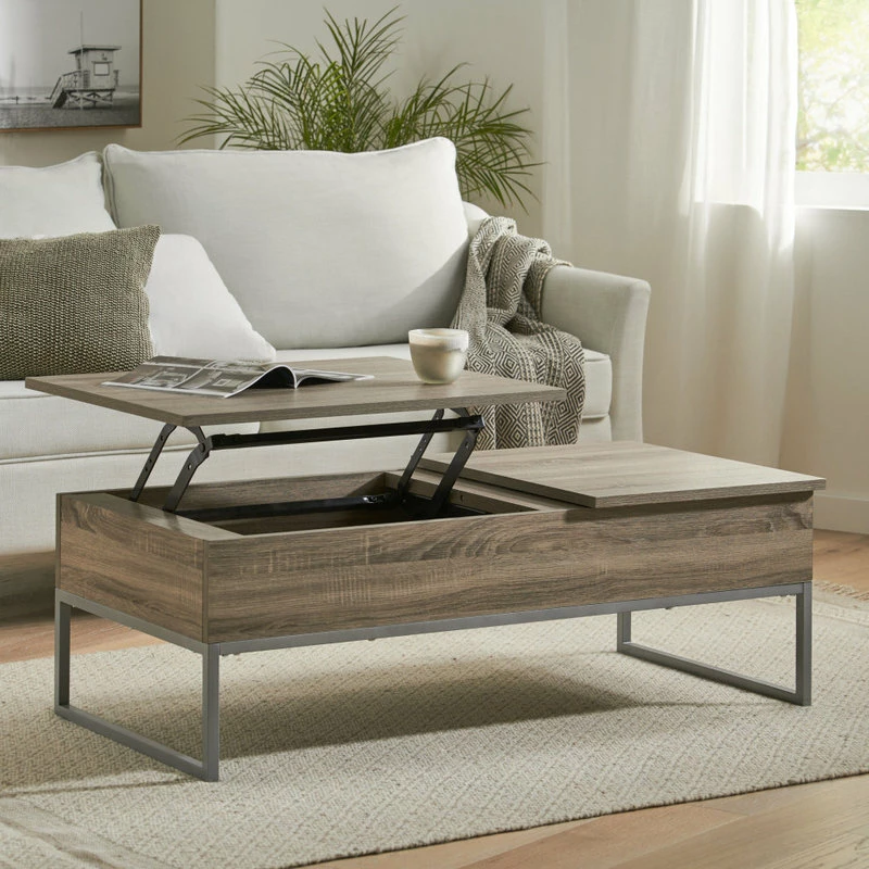 GDFStudio GDF Studio Ditmar Natural Brown Lift Top Storage Coffee Table - Image 2