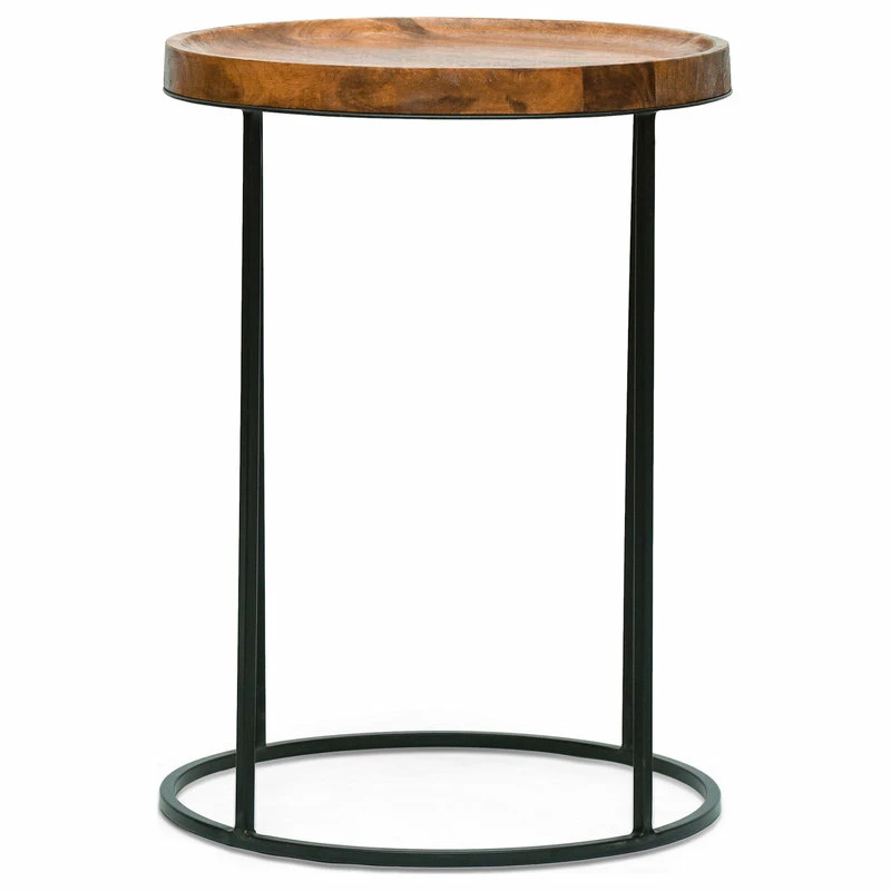 GDFStudio Colwill Modern Industrial Handcrafted Mango Wood Nested Side Tables (Set Of 3) - Image 4