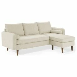 LexMod Revive Upholstered Right Or Left Sectional Sofa, Beige