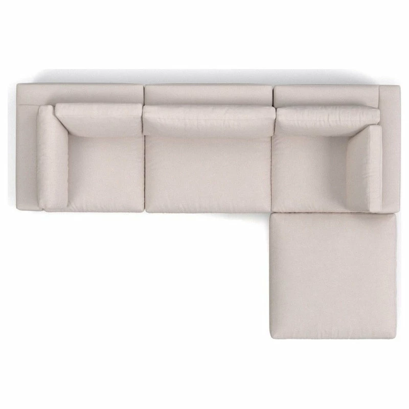 Apt2B Taylor Plush 4-Piece Modular Chaise Sectional Sofa, Cloud Velvet - Image 3