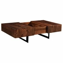 Mod-Arte Glide Coffee Table, Matte Warm Walnut