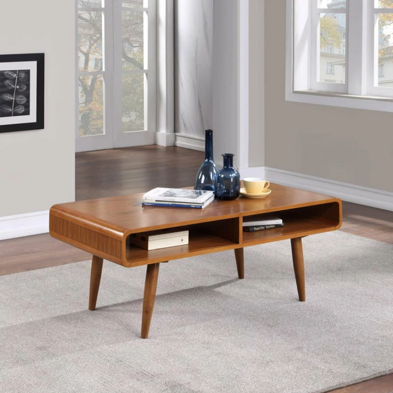 Boraam Industries, Inc. Boraam Halmstad Zebrano Wood Ans Rubberwood Coffee Table With Walnut 32211 - Image 9