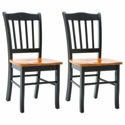 Boraam Industries, Inc. Boraam Shaker Dining Chair In Black And Oak (Set Of Two)