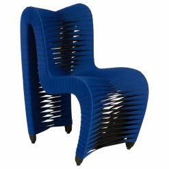 MOD The Bradbury Dining Chair, Blue And Black, Cotton