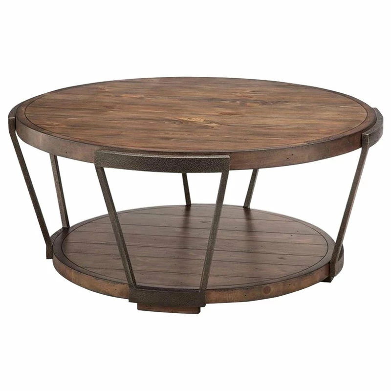 Magnussen Home Furnishings Magnussen Yukon Industrial Bourbon Coffee Table With Casters