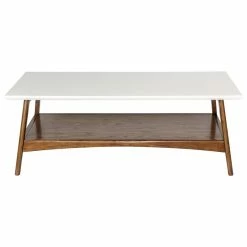 GwG Outlet Madison Park Parker Coffee Table In White/Pecan Finish MP120-0094