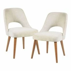 Olliix The Jackson Dining Chairs, Cream/White Set Of 2