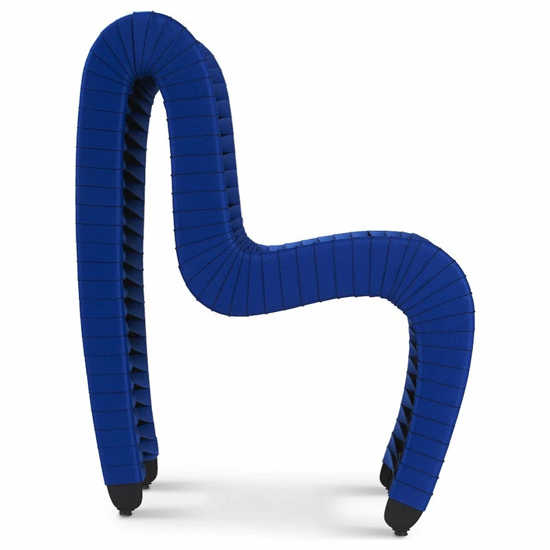 MOD The Bradbury Dining Chair, Blue And Black, Cotton - Image 7