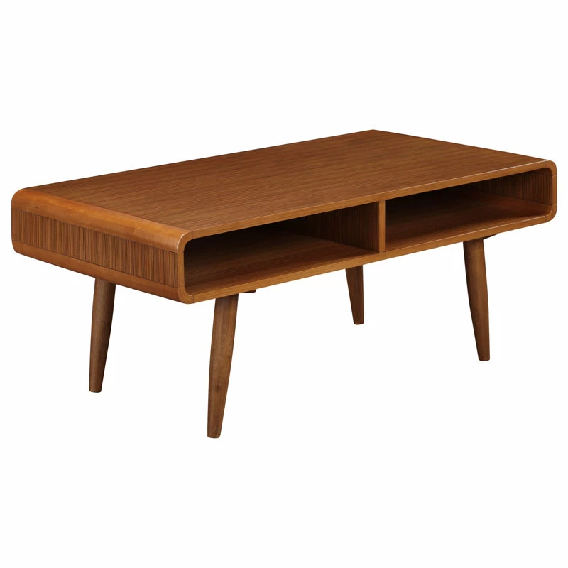Boraam Industries, Inc. Boraam Halmstad Zebrano Wood Ans Rubberwood Coffee Table With Walnut 32211 - Image 2