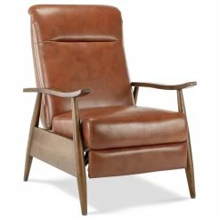 Comfort Pointe Solaris Caramel Wooden Arm Push Back Recliner Chair