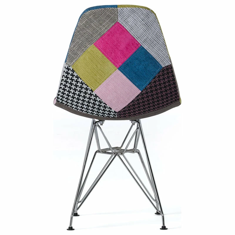 GDFStudio GDF Studio Cassius Multi-Color Patchwork Fabric Chairs, Set Of 2 - Image 9