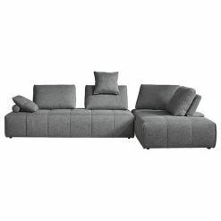 Divani Casa Edgar Modern Fabric Upholstered Modular Sectional Sofa In Gray