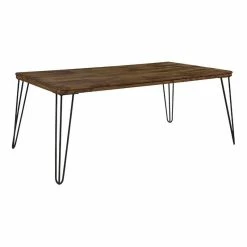 Domain Industries Inc. Lexicon Kellson Wood Coffee Table In Rustic Oak And Black