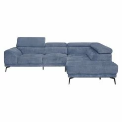 Domain Industries Inc. Lexicon Medora Upholstered Sectional Sofa In Blue