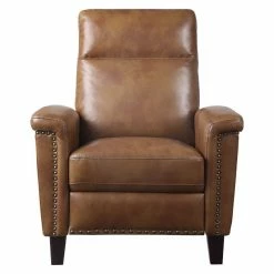 Domain Industries Inc. Lexicon Weiser Faux Leather Press Back Recliner In Brown