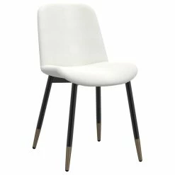 Worldwide Homefurnishings Inc. Modern Side Chair, Set Of 2, Ivory