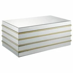 Acme Furniture ACME Osma Coffee Table, Mirrored And Gold
