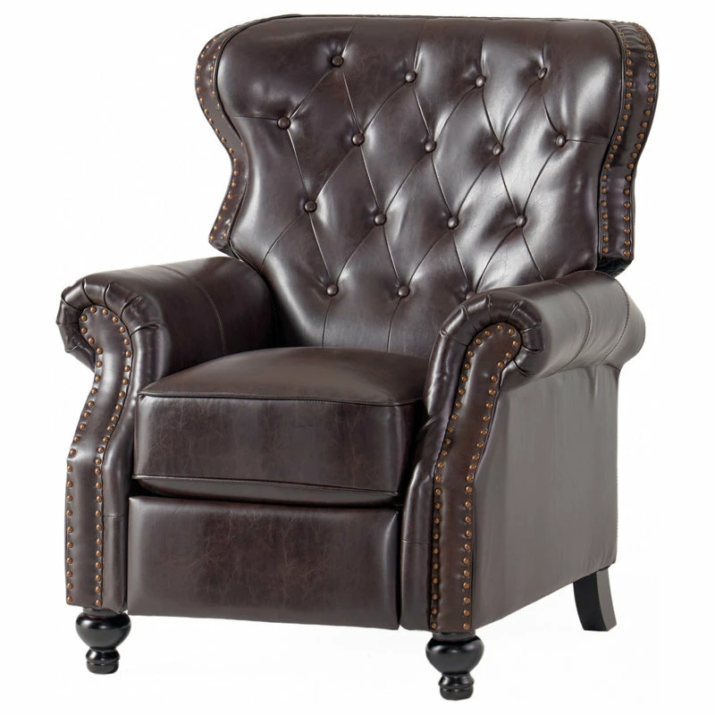 GDFStudio GDF Studio Walder Contemporary Tufted Recliner With Nailhead Trim