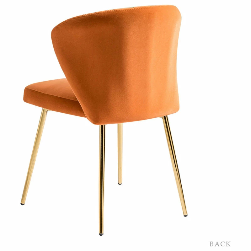 MOD The Audrey Dining Chair, Velvet, Set Of 2, Orange - Image 5
