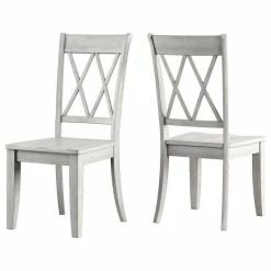Inspire Q Arbor Hill X Back Wood Dining Chair, Set Of 2, Antique White