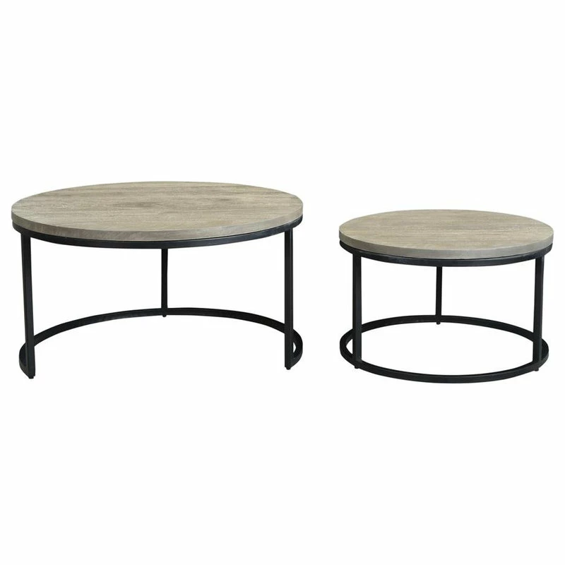 Moe's Home Collection Drey Round Nesting Coffee Tables 2-Piece Set